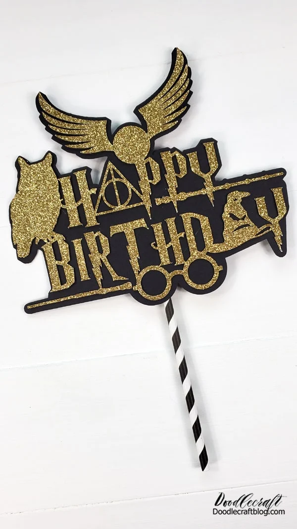 How to Make Harry Potter Cake Topper with Cricut!